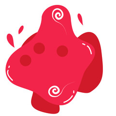 Abstract organic liquid shapes colorful. Irregular fluid flat shapes. Random wavy oval spots and curvy elements.