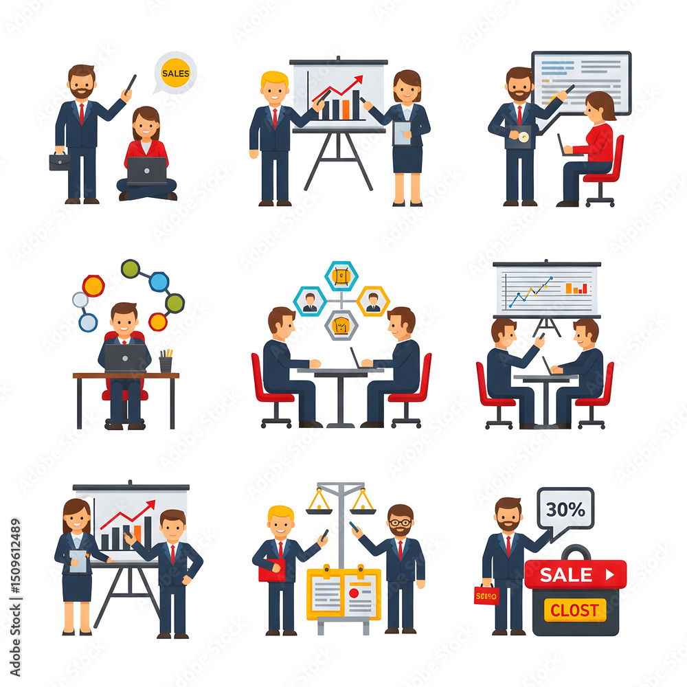 Poster a diverse group of business professionals collaborating in a corporate office setting engaged in a t