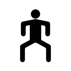 大股で両腕を開く人のアイコン