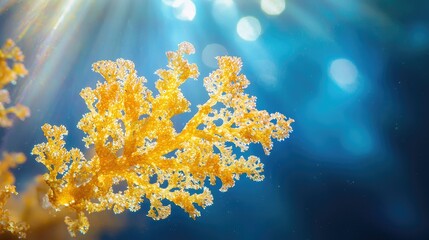 Close-up view of a vibrant, intricate underwater organism.