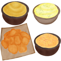 potato chips and dip