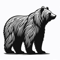 Stylized black bear illustration - perfect for editorial use