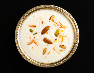 matka kulfi isolated on a black background