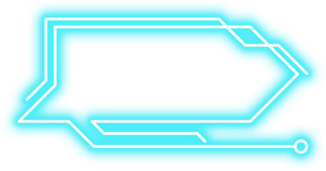 Futuristic Technology Tittle Banner Neon Icon