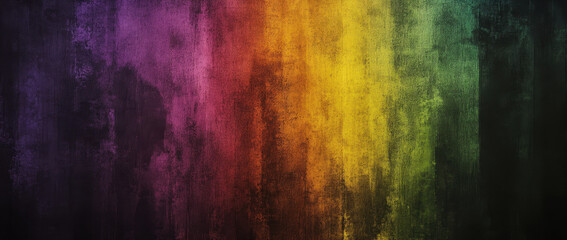 Colorful rainbow gradient background with vibrant hues transitioning from purple to yellow and green, creating visually striking and emotional atmosphere