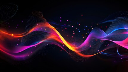 Obraz premium Abstract vibrant waves of light