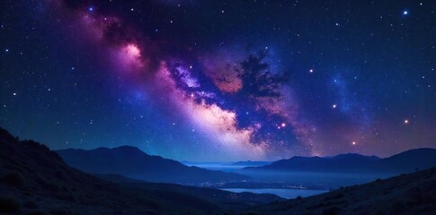 Celestial tapestry of stars forming constellations, a mesmerizing night sky panorama Perfect for astrology, astronomy, space, and mystical themes , nebula, cosmos, galaxy