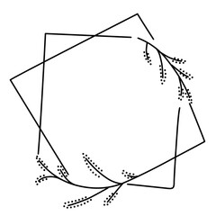 abstract framw with floral decoration 