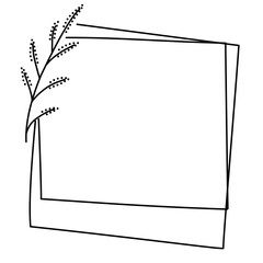 vector frame with floral 