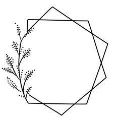 abstract frame with floral