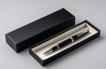 Black pen in box writing instrument stationery