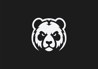 Aggressive panda logo for bold, unique, or esports branding.