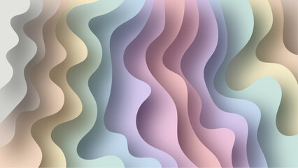 abstract  colorful  paper cut wave background