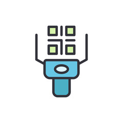 Modern Qr Code Scanner Icon Isolated On A Transparent Background