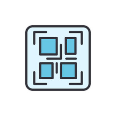 Minimalistic Illustration Of Qr Code Symbol Isolated On Transparent Style