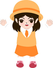 kindergarten student wearing uniform