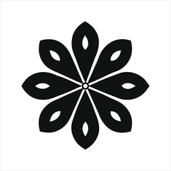 Flower icon on white background