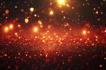 Obraz premium Golden glitter background with warm lights