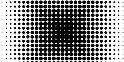 Dotted halftone gradient texture. Vanishing polka dot background. Repeating dots gradation pattern background. Black fading comic pop art overlay backdrop. Raster effect wallpaper. Vector