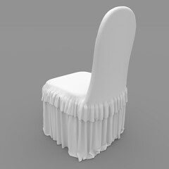 3d render Banquet Chair design element Furniture