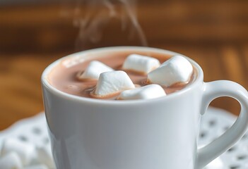 cup of hot chocolate with marshmallows in it