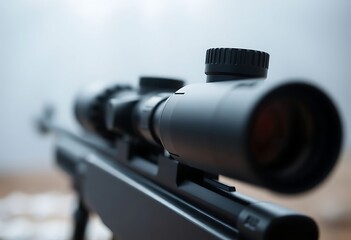 close up shot of a rifle scope