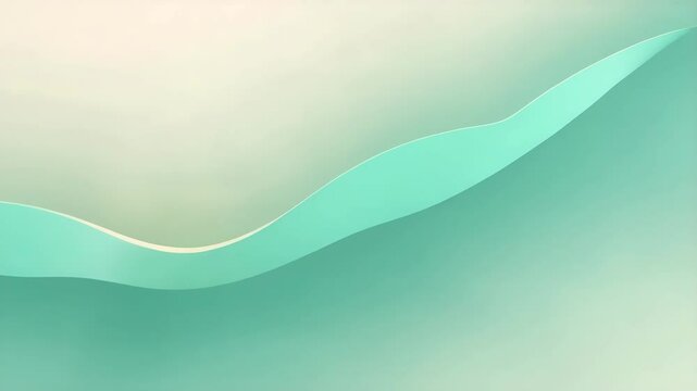 A gentle curve appears in the gradient of soft green and white, creating feeling calm peaceful movement.abstract background