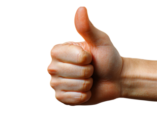 A hand giving a thumbs up gesture