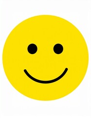 Fototapeta premium A smiley face on a white background. 