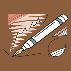 Marker and Scribbles Illustration t-shirt Design 