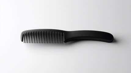 Sleek black comb isolated on white