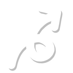 右上向き真っ白くるんクルン矢印のイラスト