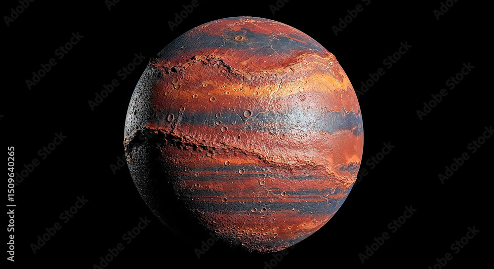 Aufkleber jupiter-like planet rotating in the vastness of space