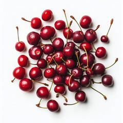 cherries isolated on white