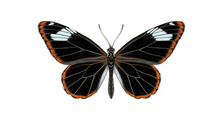 Fototapeta premium butterfly Illustration of a Black and Orange Butterfly isolated on transparent background