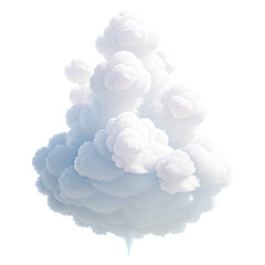 Obraz premium Fluffy white clouds drift across a vibrant blue sky, creating a serene and abstract natural cloudscape