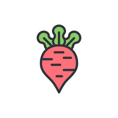 Stylized Beetroot Icon On Transparent Backdrop For Culinary Designs