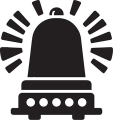 Emergency siren icon on white background