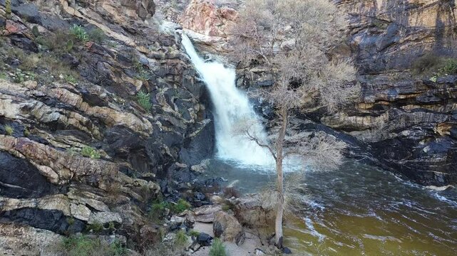 Aerial views of Tanque Verde Falls in Arizona