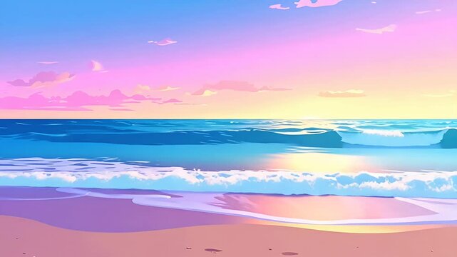 Pastel beach
