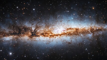 Obraz premium A beautiful view showing a distant galaxy with numerous stars