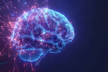 Abstract background featuring a human brain, symbolizing intelligence, artificial intelligence, creativity, innovation, neural networks, and cognitive science