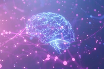 Abstract background featuring a human brain, symbolizing intelligence, artificial intelligence, creativity, innovation, neural networks, and cognitive science