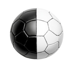 Naklejka premium Bi-colored Soccer Ball with Black and White Design for Sports Use
