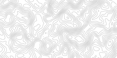 Topographic map, grid, texture, relief contour of terrain. Vector pattern background with mountains and flat land wavy line contours. Abstract monochrome topographic map, topography, cartography theme