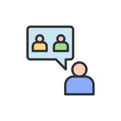 Person Reaching Out To Multiple Connections In A Networking Environment