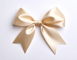 Naklejka premium Elegant Gold Satin Ribbon Bow Decoration