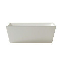 Modern Minimalist Rectangular White Planter for Indoor or Outdoor Use