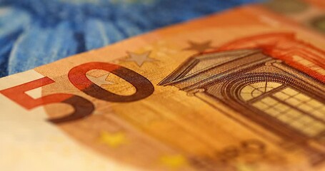 Macro - Italian 50 euro banknote - Powered by Adobe