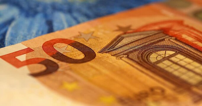 Macro - Italian 50 euro banknote - Powered by Adobe